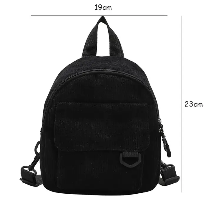Mini sac à dos en velours côtelé pour femmes