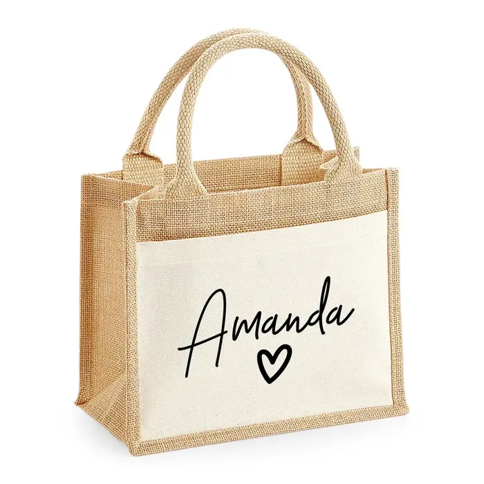 Sacs fourre-tout personnalisés de sac de plage en toile de jute, grands sacs fourre-tout de plage pe