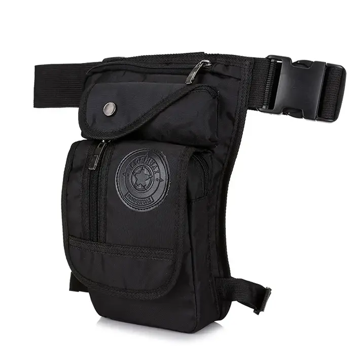 Hommes goutte jambe sac taille Fanny Pack moto cavalier tactique militaire messager bandoulière Spor