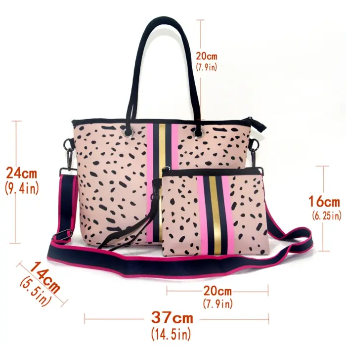 Sac fourre-tout en néoprène grand sac de plage pour femmes piscine sac