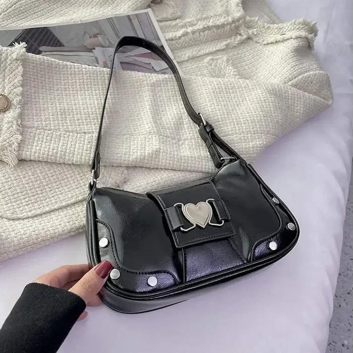 Sac à bandoulière Y2K pour femmes, sac à aisselles Design de luxe, sac sous les bras plissé, sacoche