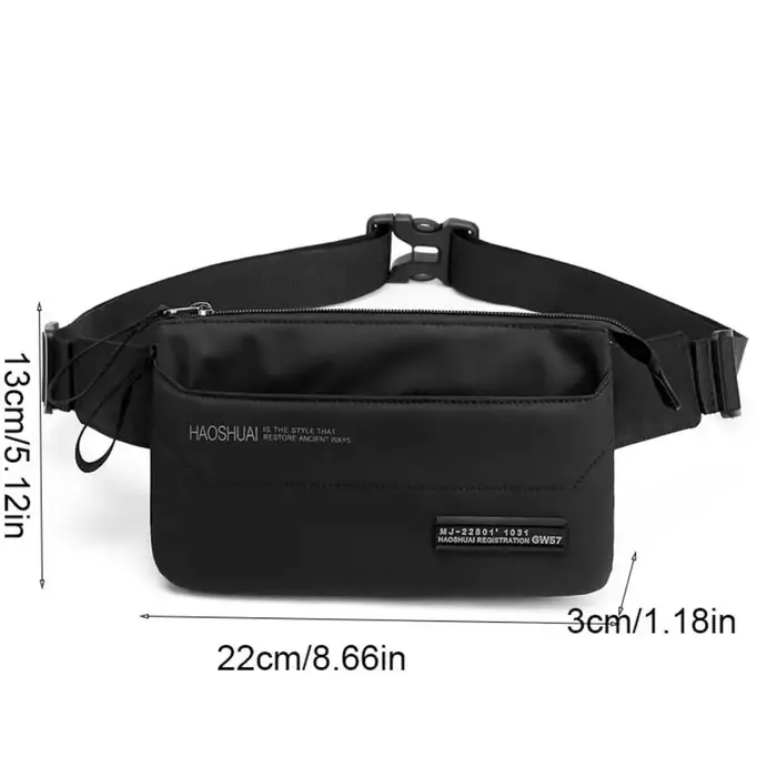 Sac banane portable anti-éclaboussures pour homme