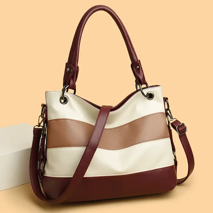 Trois couches de luxe fourre-tout décontracté femmes Sac de haute qualité en cuir Pu dames sacs à main
