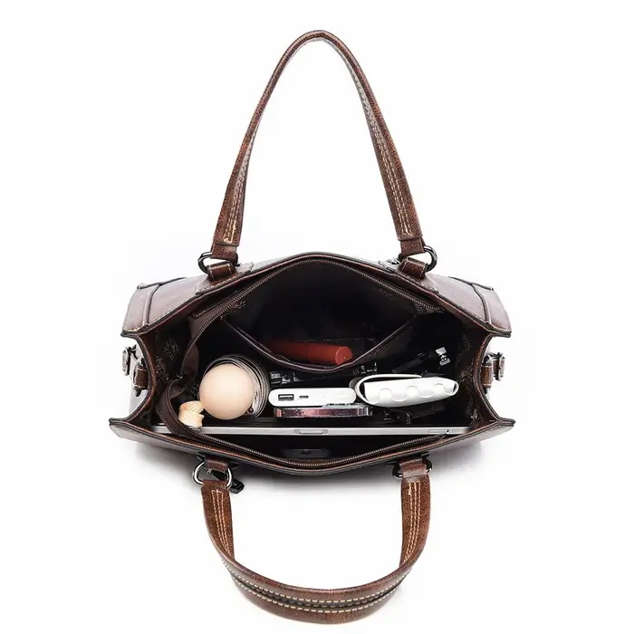 Sac à main rétro marron pour femmes
