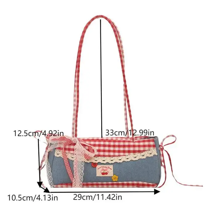 Sacs à bandoulière en dentelle à carreaux pour femmes
