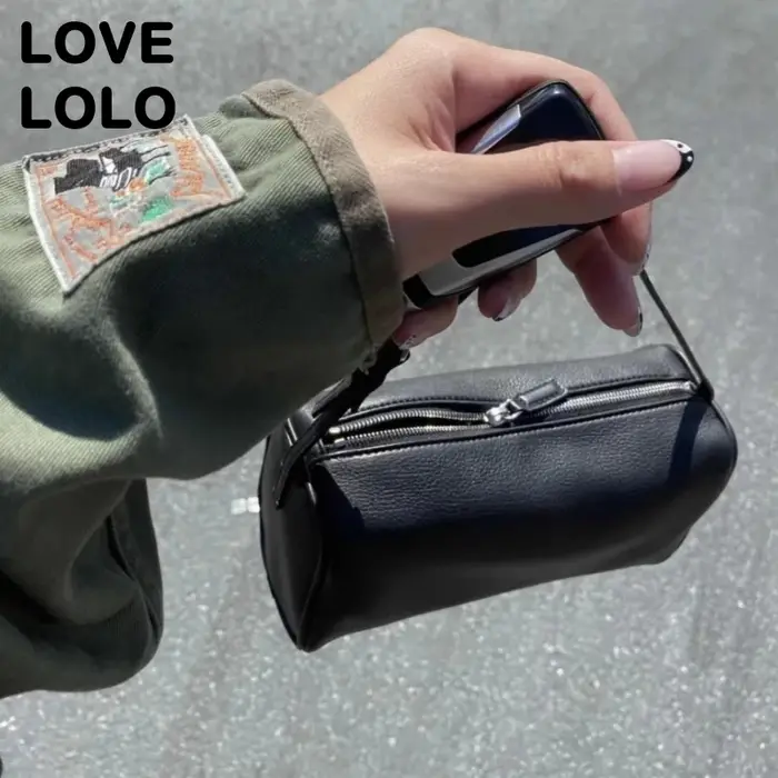 2025 nouveau luxe 90s porte-stylo sac véritable peau de vache souple et daim Mini sac à bandoulière