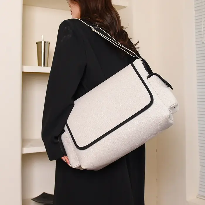 Sac à bandoulière en toile de grande capacité pour femme