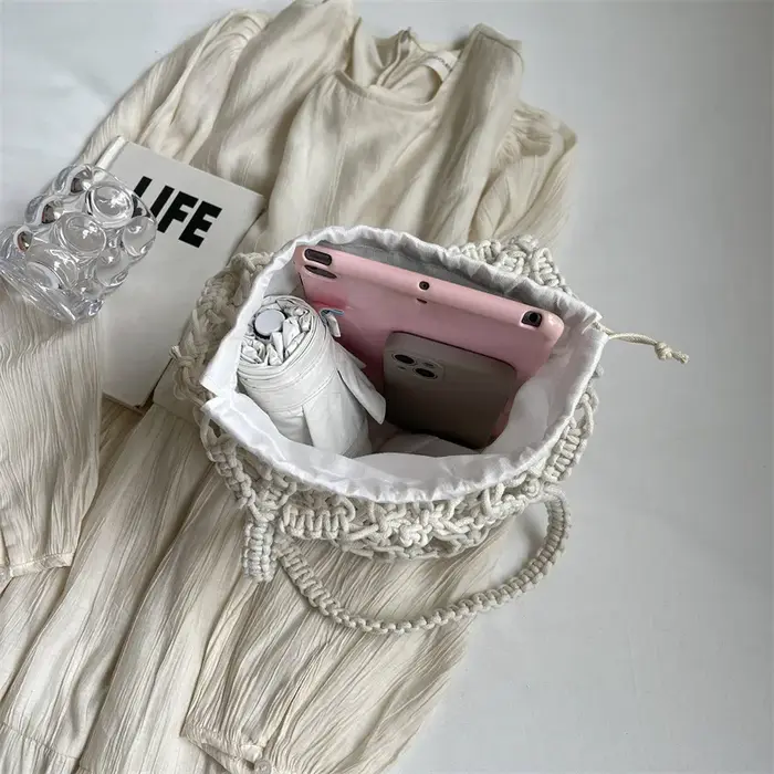 Sac à bandoulière en paille pour femme