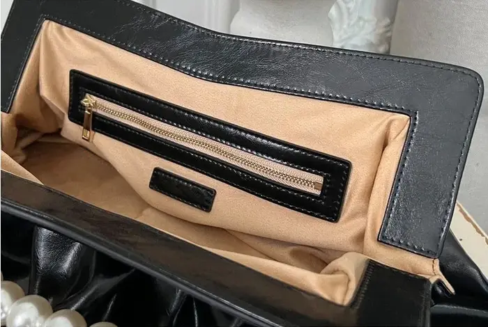 Pochette de Soirée Élégante pour Femme avec Chaîne de Perles