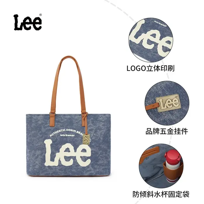 LEE grande capacité Denim cuir femmes fourre-tout sacs concepteur dame toile quotidien