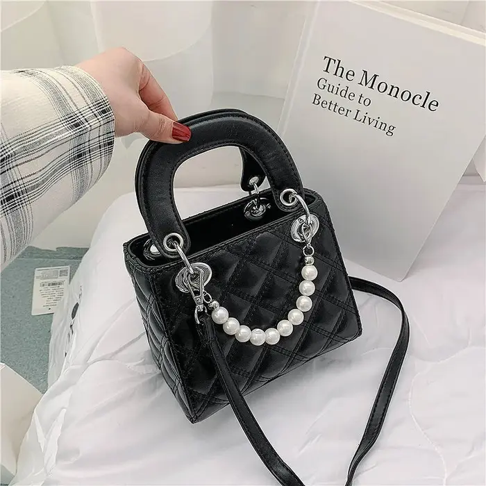 Sac à main élégant en perles, sac bandoulière, sac à main pour femme, sac de niche français stylé, v