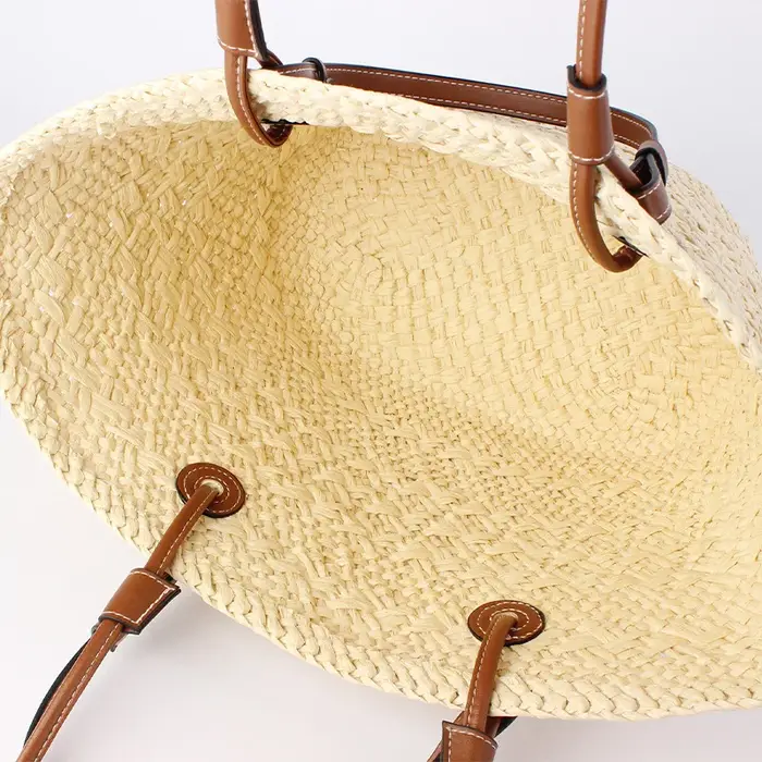 Sac fourre-tout en paille tressée pour femme