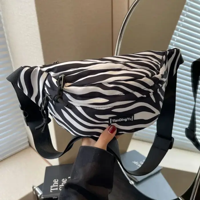 Sac banane imprimé léopard vintage pour femme