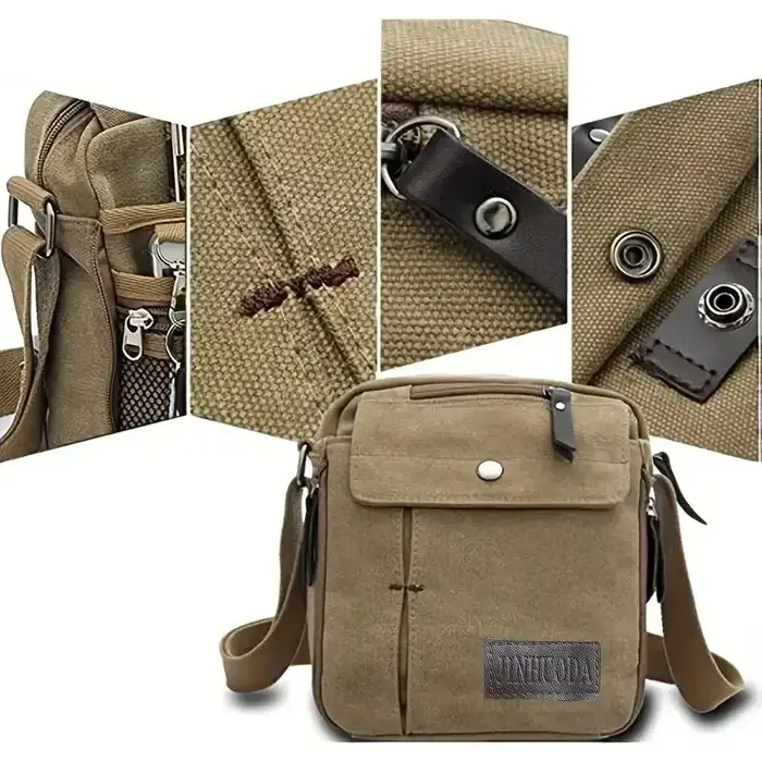 Sac carré au design vintage