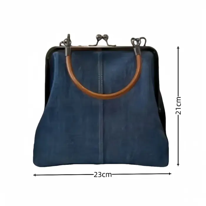 Sac à main en denim bleu marine pour femme