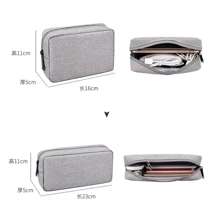 Pochette de voyage pour organiser les câbles USB
