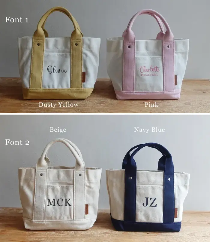 Mini sac fourre-tout bateau en toile personnalisé