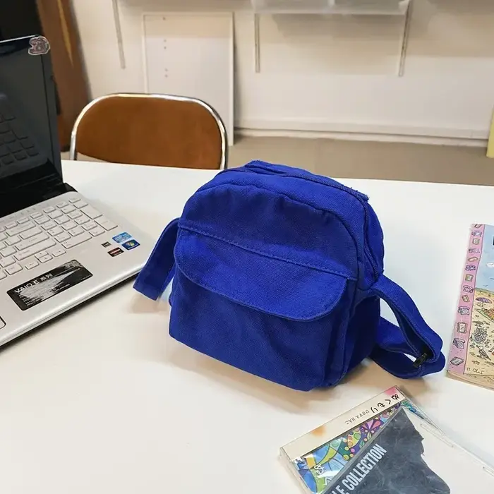 Mode petits sacs à bandoulière en toile pour femmes 2026 Mini épaule téléphone sac à main fille étud