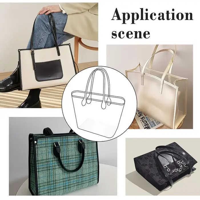 3 inserts rectangulaires en plastique pour fonds de sacs