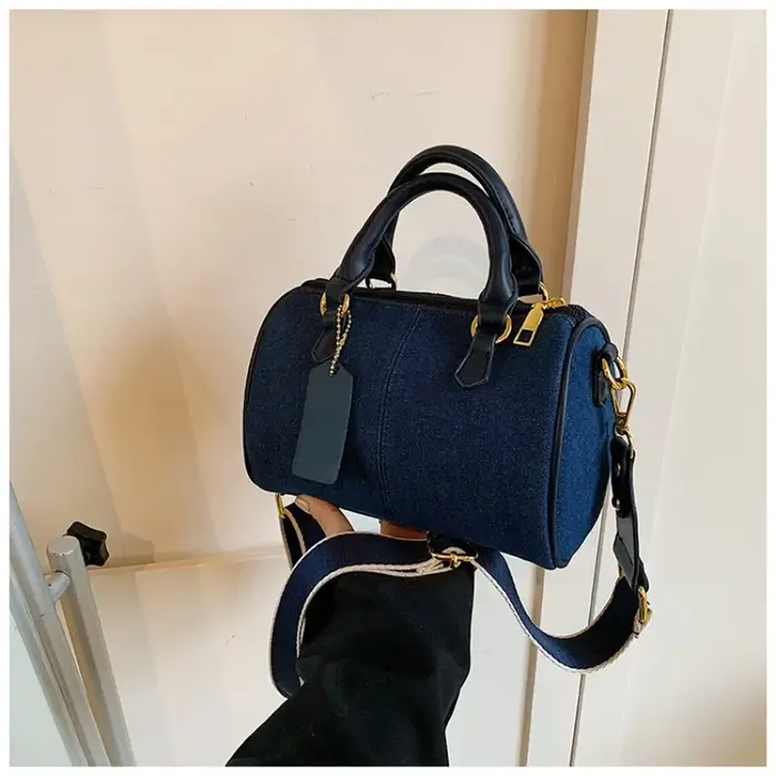 Patchwork Colorblock Mini sacs à main pour femmes Denim épaule