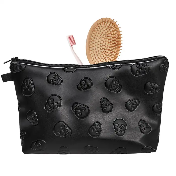 Sac à cosmétiques en cuir PU pour femmes