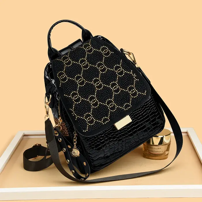 Sac à dos de luxe en cuir ciré à l'huile pour femmes