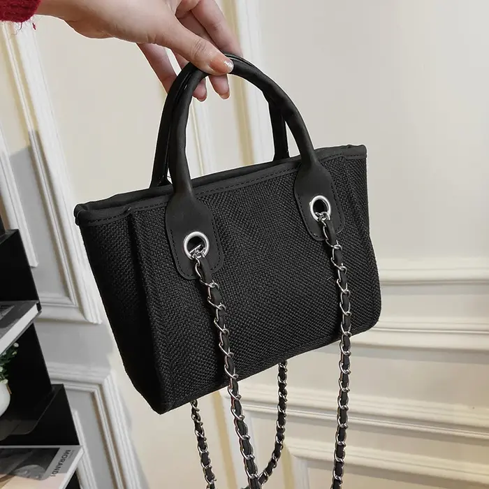 Sac à main en toile de grande capacité pour femme, fourre-tout tendance, sacs ajustés décontractés, 