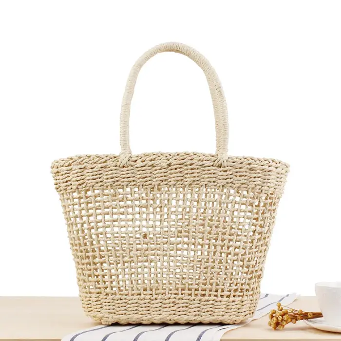 Sac à main bohème en paille pour femmes, fait à la main, amissié, tissage d'été, sacs de plage, four
