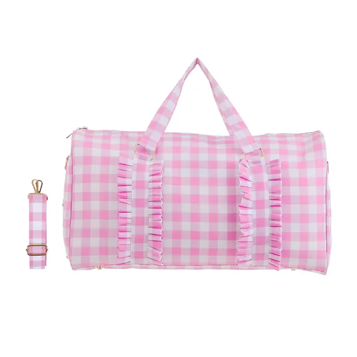 Sac de dehors en Nylon pour Femme, à Volants, Vichy, -du-- end, Sports, Voyage de Nuit, Cadeau de Va