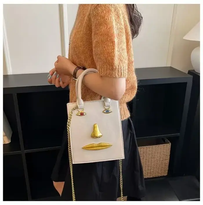 Sac à main classique de luxe pour femme en cuir élégant - Sac bandoulière tendance