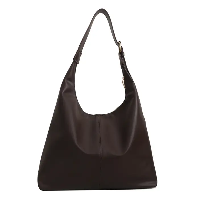 Sacs à main tendance décontractés en PU souple pour femmes, couleur unie, grande capacité, sac à ban