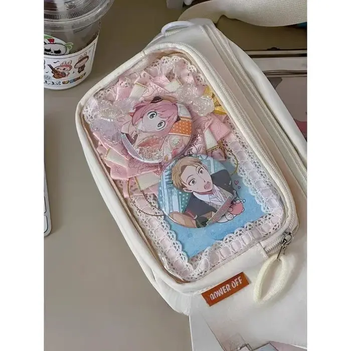 Kawaii japonais Y2K sac de poitrine femmes Lolita mignon sac à bandoulière filles Transparent Itabag sacs à main