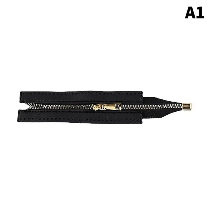 Fermeture à glissière en cuir PU pour vêtements et chaussures