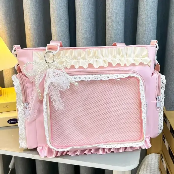 Sac Ita japonais Y2K transparent de grande capacité, sac à bandoulière Lolita pour femmes