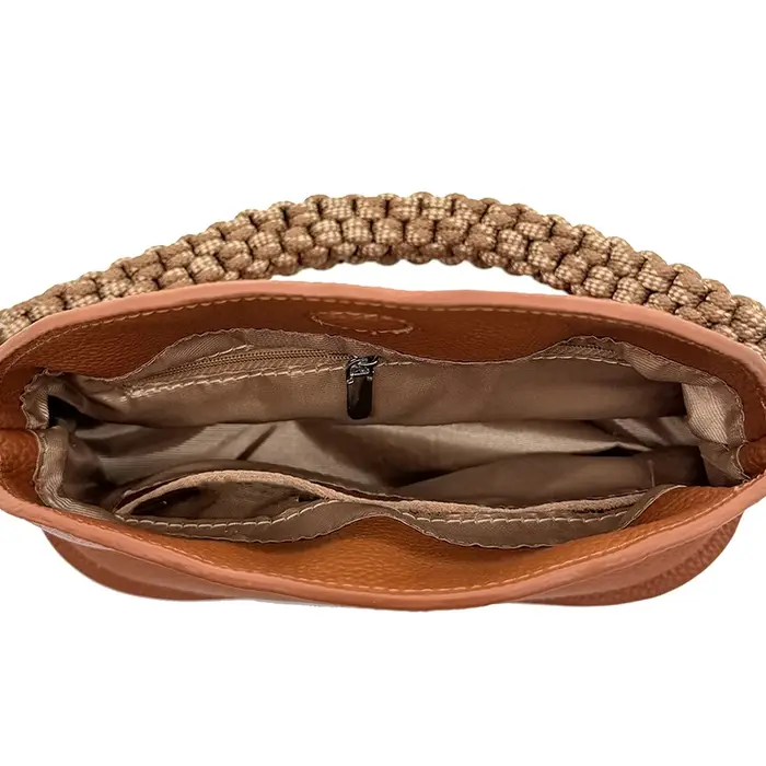 Sac à main vintage en cuir véritable pour femme