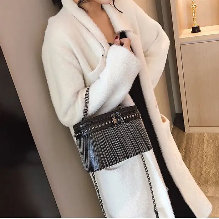 Sac cylindrique de luxe pour femmes