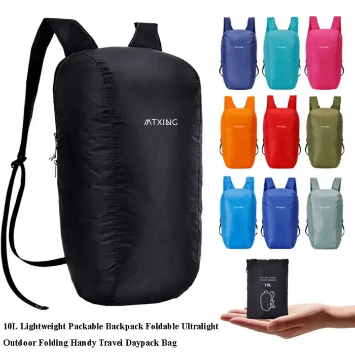 Nouveau sac à dos pliable de 10 L