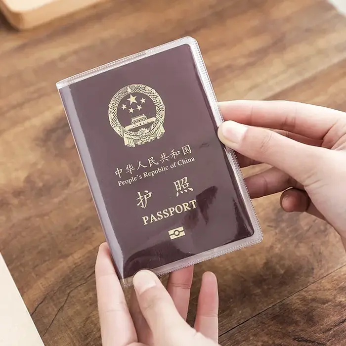 1 pièces couverture de passeport PVC étui étanche