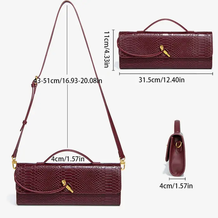 Sac à main pochette pour femme en cuir