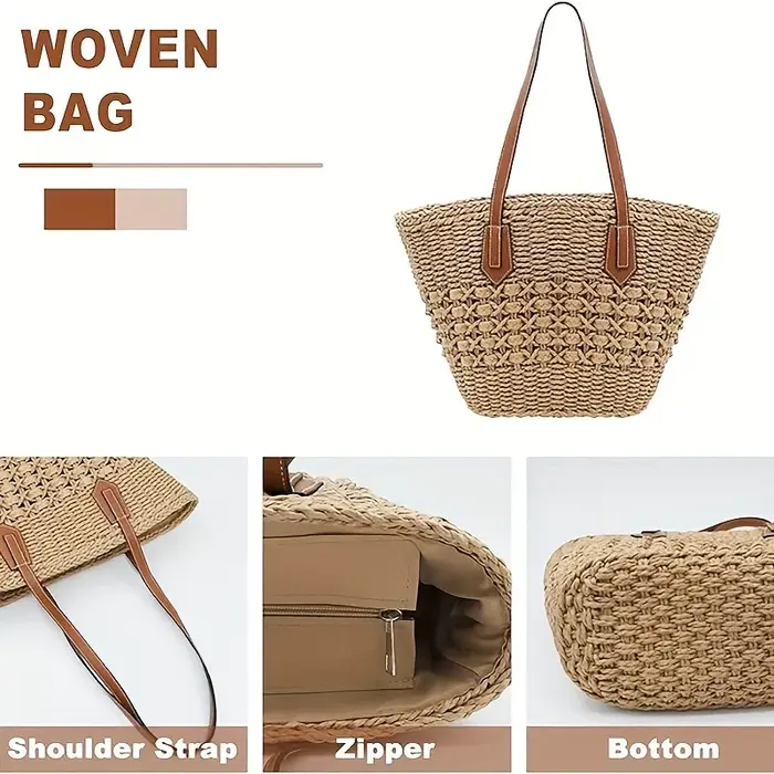 Nouveau bohême femmes sacs à bandoulière grande capacité été panier sac de paille