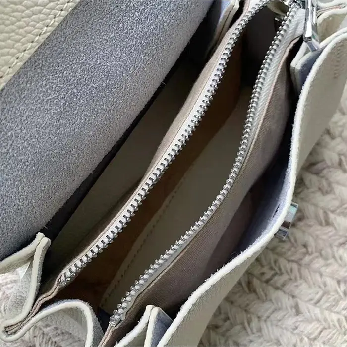 Sac à main Beige en cuir véritable pour femmes