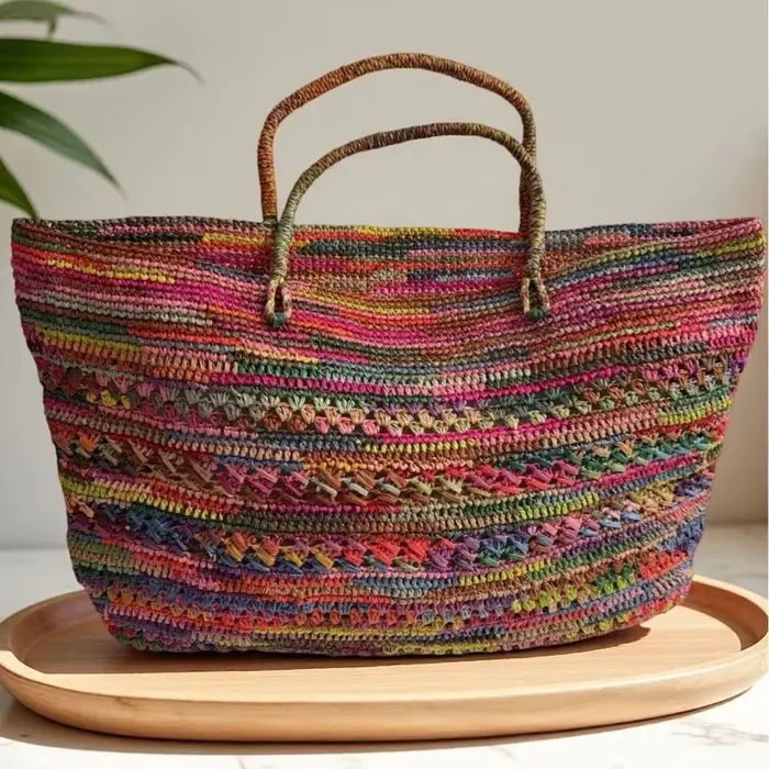 Sac seau en raphia naturel au crochet pour femme, sac de plage en paille tressée, sac à bandoulière 