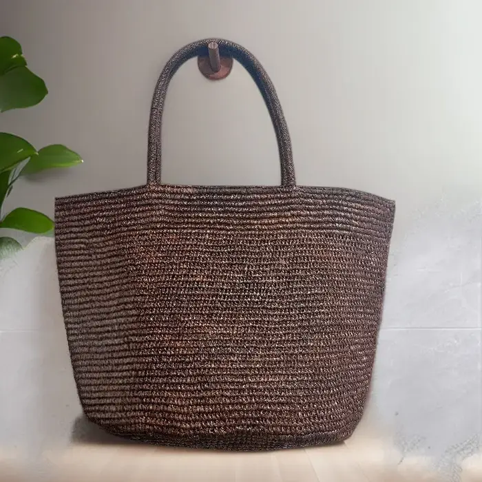 Grand sac fourre-tout en rotin tressé à la main 2026 pour femme