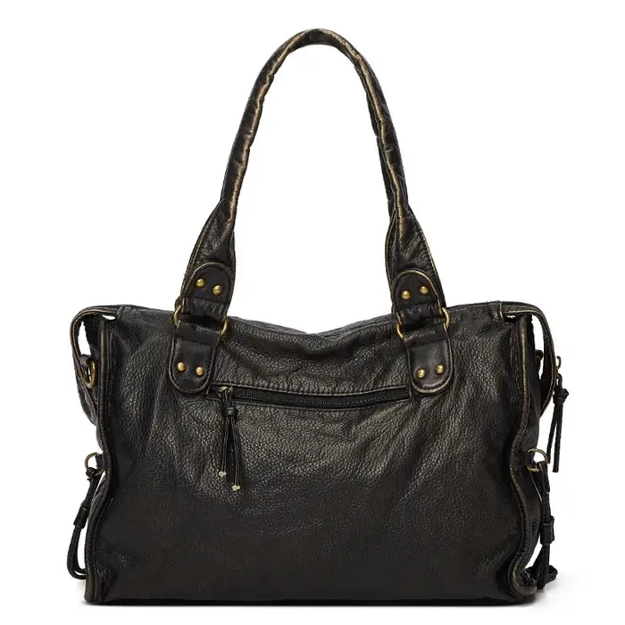 SHELKSBAG femmes sac de ville Vintage Antique Bronze PU bandoulière fourre-tout sacs grande capacité