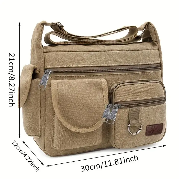 Nouveau Nouveau sac à bandoulière multi-poches sac de messager pour étudiant voyage sac casual