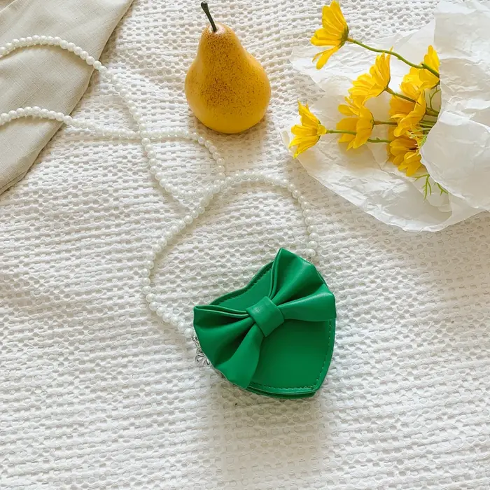 Sac à main en forme de cœur pour femmes, pochette avec nœud, portefeuille de fête, tendance, Super M
