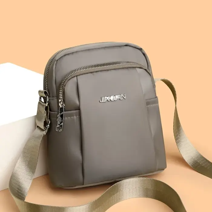 Sac à bandoulière imperméable pour femme - Sac bandoulière tendance avec poches organisatrices pour