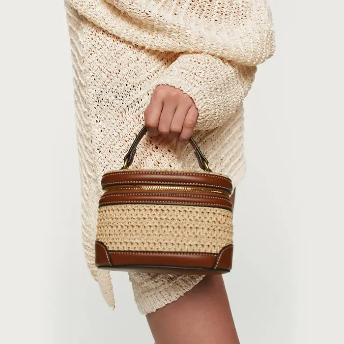 Sac femme en paille tressée printemps-été 2026