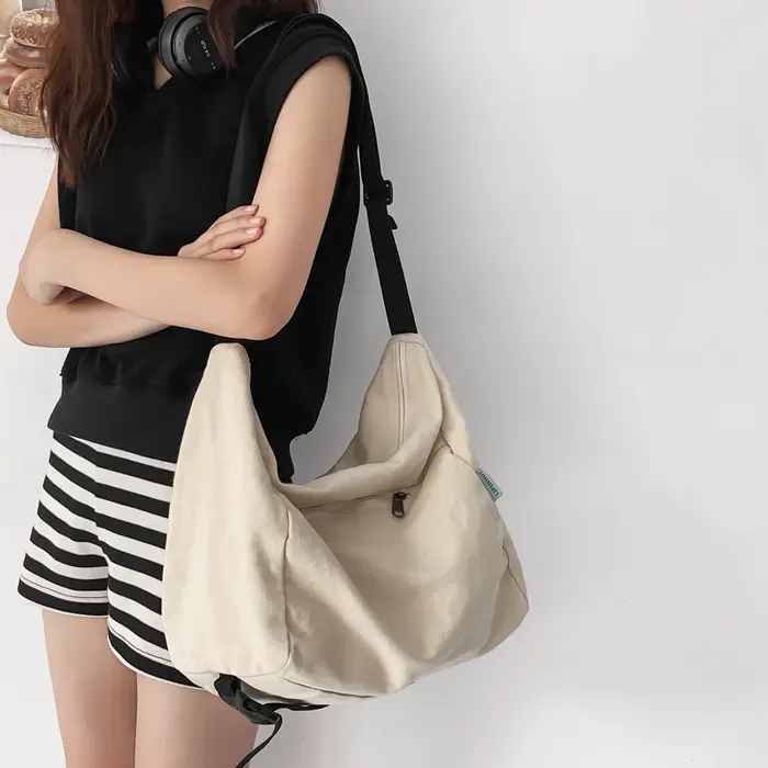 Sac à Bandoulière en Toile de Loisirs pour Femme