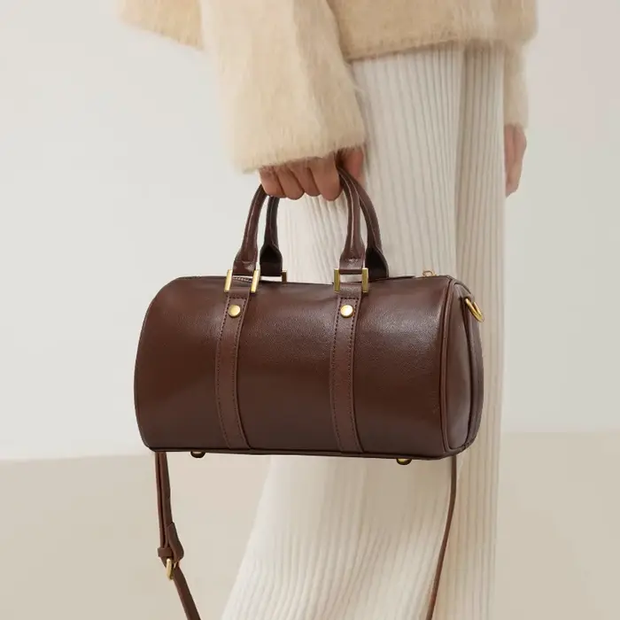 Sac à main en cuir véritable pour femme avec bandoulière